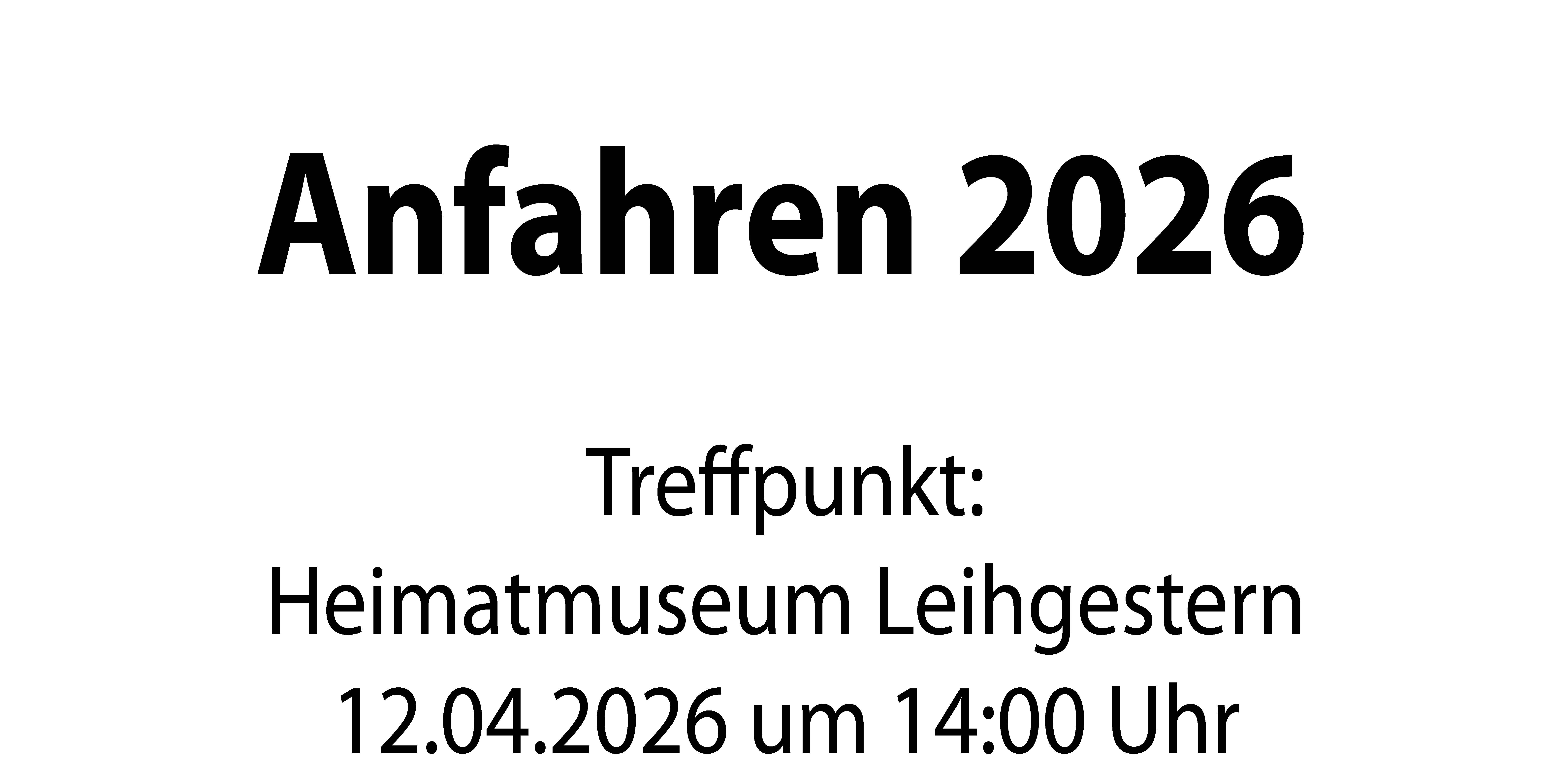 gemeinsames Anfahren 2026